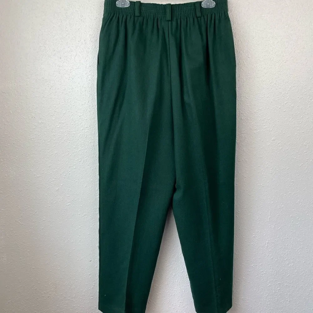 Claude Green Wool Pants Size 10 EUC - Picture 3 of 4